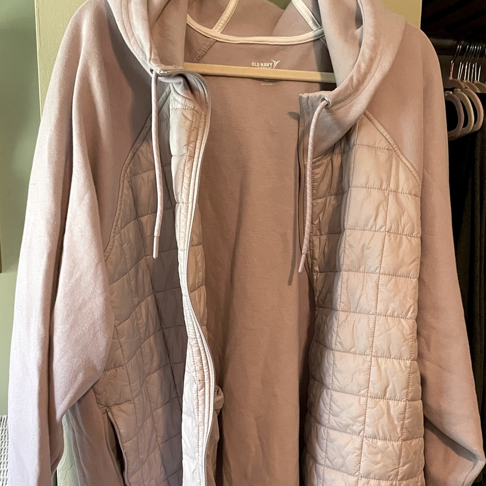 Old Navy Dynamic Fleece quilted hooded jacket